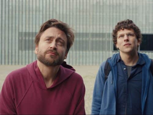 Kieran Culkin and Jesse Eisenberg in "A Real Pain"