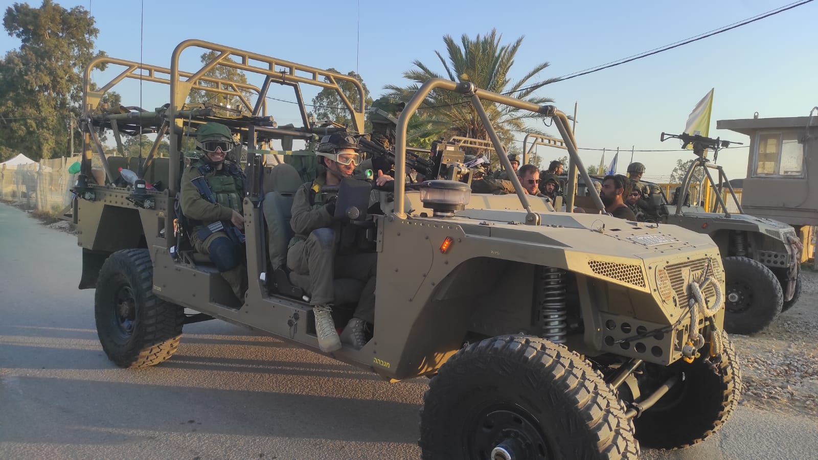 Member of Unit 669 in a IDF truck.